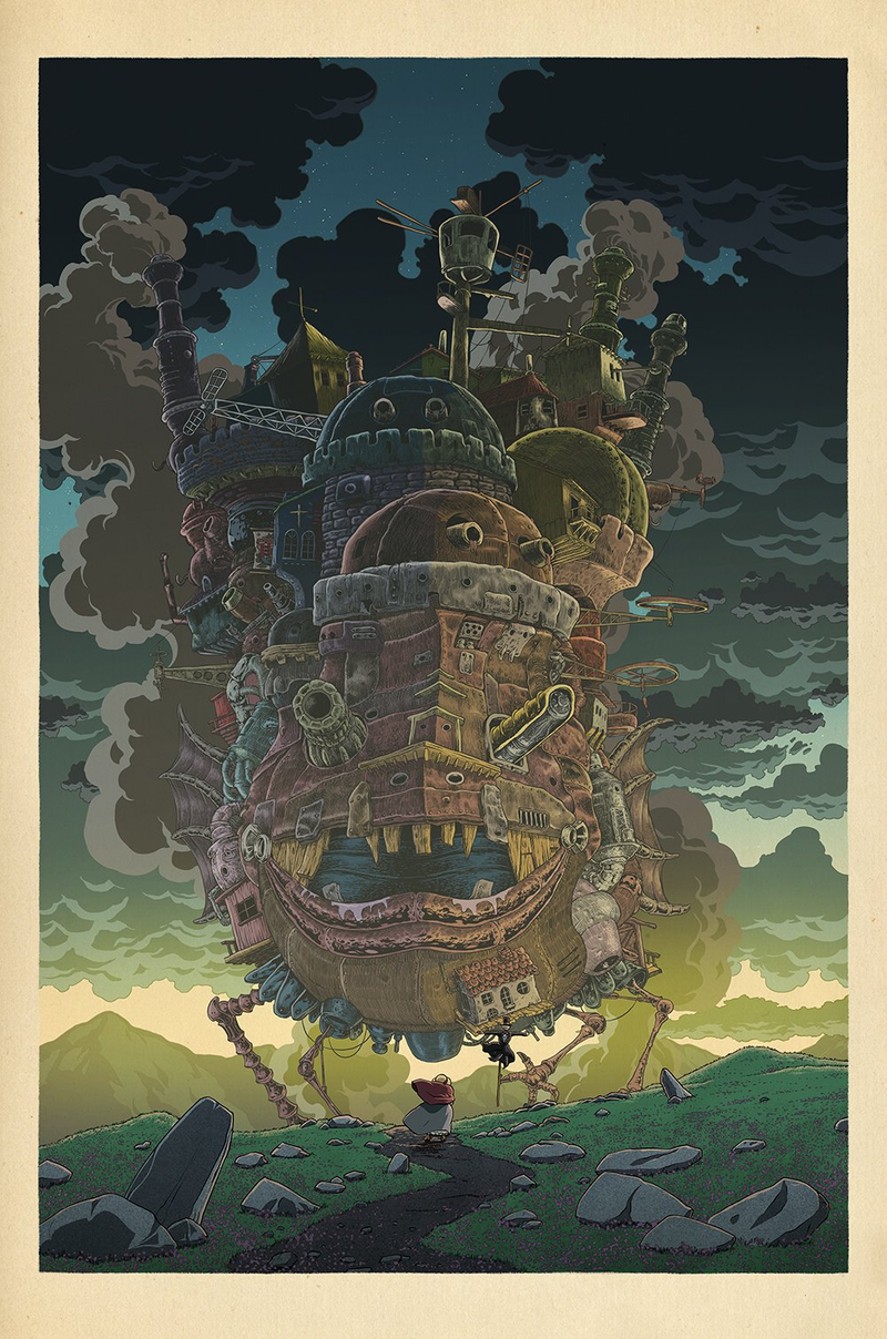 Illustration for article titled The Serenity of Hayao Miyazaki's Films Is Perfectly Captured in These Posters